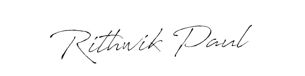 How to make Rithwik Paul name signature. Use Antro_Vectra style for creating short signs online. This is the latest handwritten sign. Rithwik Paul signature style 6 images and pictures png