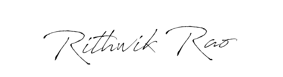 How to make Rithwik Rao name signature. Use Antro_Vectra style for creating short signs online. This is the latest handwritten sign. Rithwik Rao signature style 6 images and pictures png