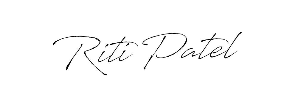 How to make Riti Patel name signature. Use Antro_Vectra style for creating short signs online. This is the latest handwritten sign. Riti Patel signature style 6 images and pictures png