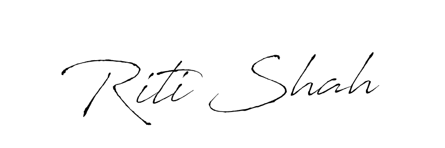 Make a beautiful signature design for name Riti Shah. With this signature (Antro_Vectra) style, you can create a handwritten signature for free. Riti Shah signature style 6 images and pictures png