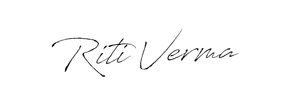 How to make Riti Verma name signature. Use Antro_Vectra style for creating short signs online. This is the latest handwritten sign. Riti Verma signature style 6 images and pictures png