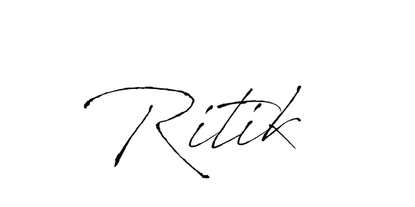 The best way (Antro_Vectra) to make a short signature is to pick only two or three words in your name. The name Ritik  include a total of six letters. For converting this name. Ritik  signature style 6 images and pictures png