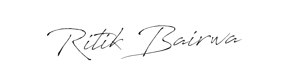 The best way (Antro_Vectra) to make a short signature is to pick only two or three words in your name. The name Ritik Bairwa include a total of six letters. For converting this name. Ritik Bairwa signature style 6 images and pictures png