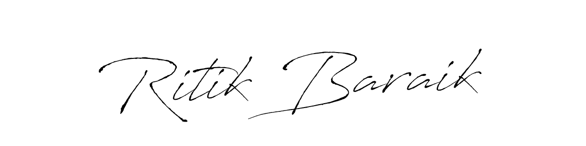 Design your own signature with our free online signature maker. With this signature software, you can create a handwritten (Antro_Vectra) signature for name Ritik Baraik. Ritik Baraik signature style 6 images and pictures png