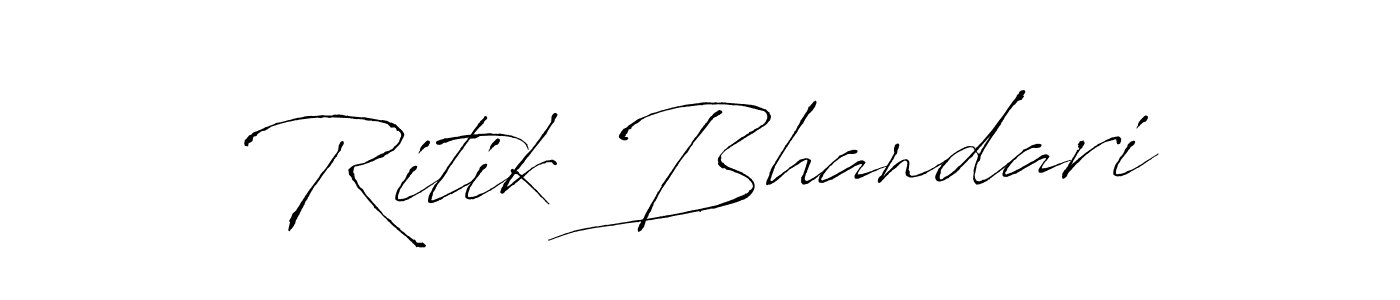 Also we have Ritik Bhandari name is the best signature style. Create professional handwritten signature collection using Antro_Vectra autograph style. Ritik Bhandari signature style 6 images and pictures png