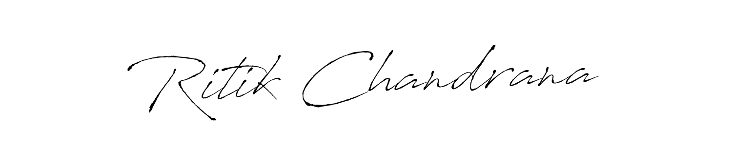 Make a beautiful signature design for name Ritik Chandrana. With this signature (Antro_Vectra) style, you can create a handwritten signature for free. Ritik Chandrana signature style 6 images and pictures png