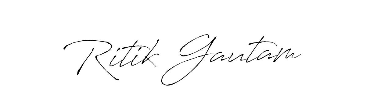How to make Ritik Gautam signature? Antro_Vectra is a professional autograph style. Create handwritten signature for Ritik Gautam name. Ritik Gautam signature style 6 images and pictures png