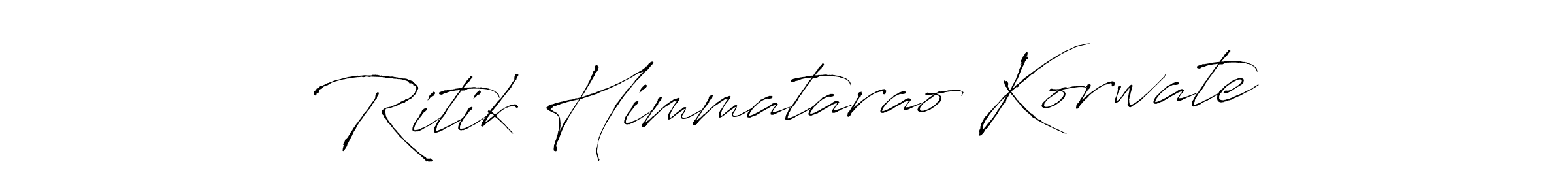 The best way (Antro_Vectra) to make a short signature is to pick only two or three words in your name. The name Ritik Himmatarao Korwate include a total of six letters. For converting this name. Ritik Himmatarao Korwate signature style 6 images and pictures png