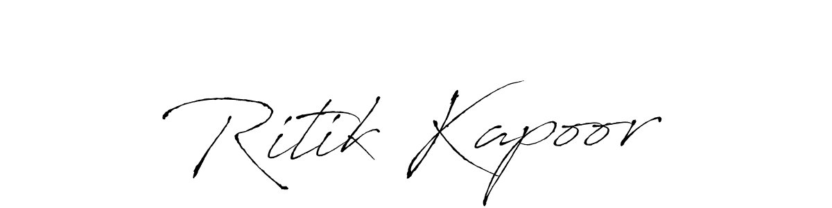 Make a beautiful signature design for name Ritik Kapoor. With this signature (Antro_Vectra) style, you can create a handwritten signature for free. Ritik Kapoor signature style 6 images and pictures png