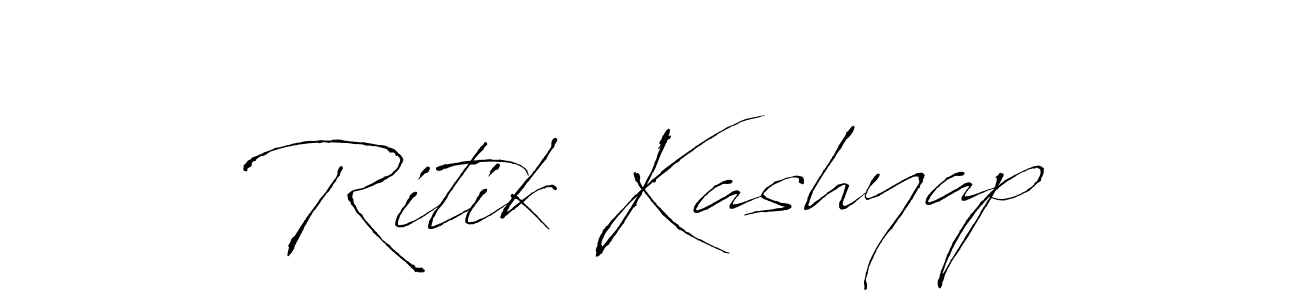 Design your own signature with our free online signature maker. With this signature software, you can create a handwritten (Antro_Vectra) signature for name Ritik Kashyap. Ritik Kashyap signature style 6 images and pictures png