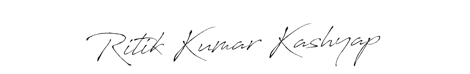 Design your own signature with our free online signature maker. With this signature software, you can create a handwritten (Antro_Vectra) signature for name Ritik Kumar Kashyap. Ritik Kumar Kashyap signature style 6 images and pictures png