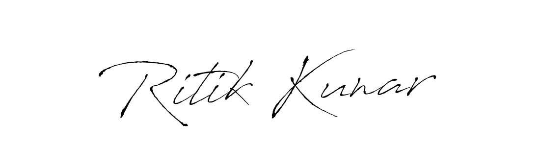 How to make Ritik Kunar signature? Antro_Vectra is a professional autograph style. Create handwritten signature for Ritik Kunar name. Ritik Kunar signature style 6 images and pictures png