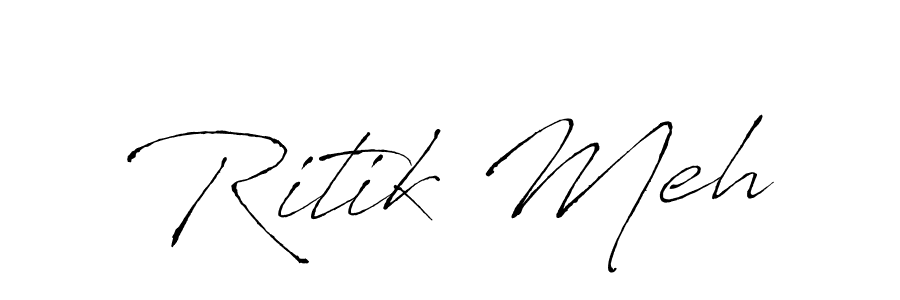 Also we have Ritik Meh name is the best signature style. Create professional handwritten signature collection using Antro_Vectra autograph style. Ritik Meh signature style 6 images and pictures png