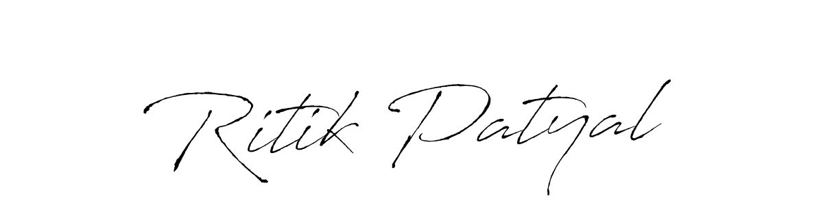 Make a beautiful signature design for name Ritik Patyal. With this signature (Antro_Vectra) style, you can create a handwritten signature for free. Ritik Patyal signature style 6 images and pictures png