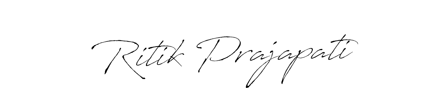 Antro_Vectra is a professional signature style that is perfect for those who want to add a touch of class to their signature. It is also a great choice for those who want to make their signature more unique. Get Ritik Prajapati name to fancy signature for free. Ritik Prajapati signature style 6 images and pictures png