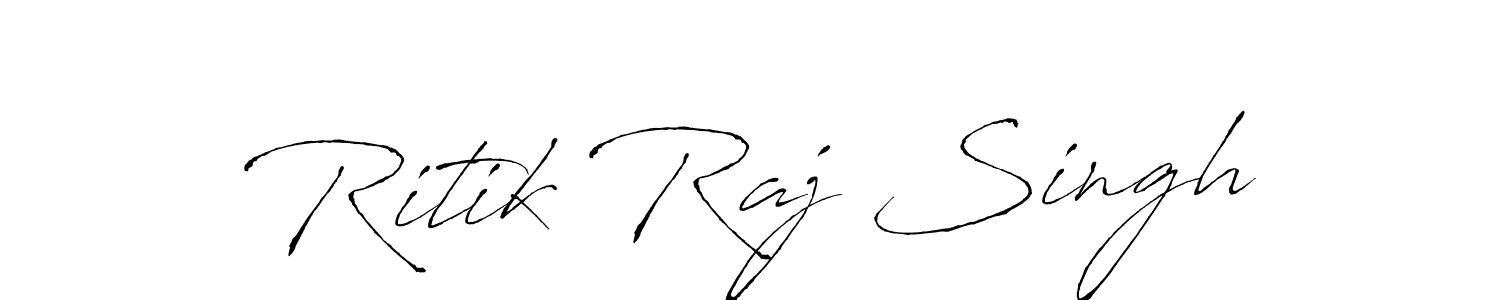 Create a beautiful signature design for name Ritik Raj Singh. With this signature (Antro_Vectra) fonts, you can make a handwritten signature for free. Ritik Raj Singh signature style 6 images and pictures png