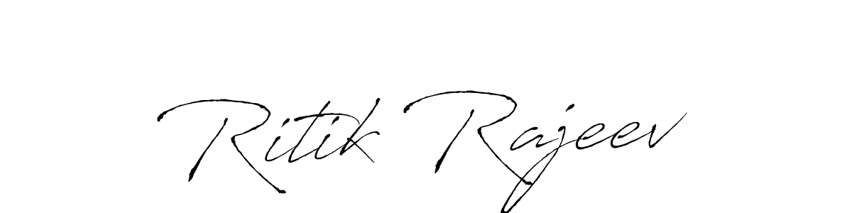 Ritik Rajeev stylish signature style. Best Handwritten Sign (Antro_Vectra) for my name. Handwritten Signature Collection Ideas for my name Ritik Rajeev. Ritik Rajeev signature style 6 images and pictures png