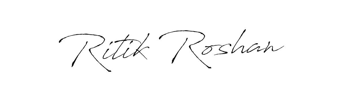 Make a beautiful signature design for name Ritik Roshan. With this signature (Antro_Vectra) style, you can create a handwritten signature for free. Ritik Roshan signature style 6 images and pictures png