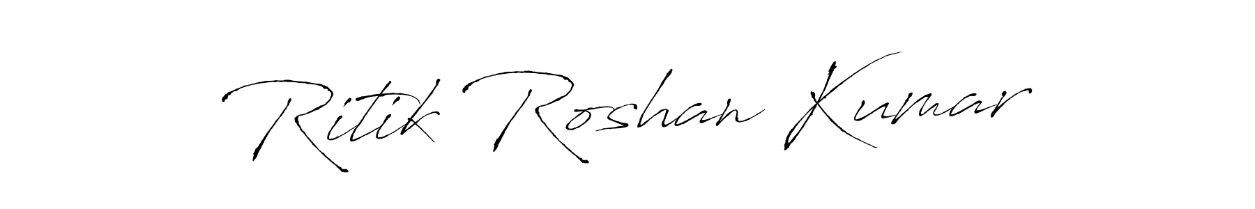 Create a beautiful signature design for name Ritik Roshan Kumar. With this signature (Antro_Vectra) fonts, you can make a handwritten signature for free. Ritik Roshan Kumar signature style 6 images and pictures png