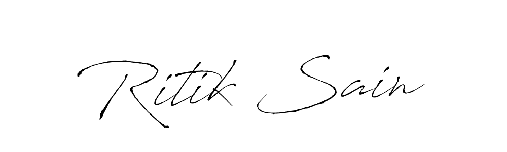 Create a beautiful signature design for name Ritik Sain. With this signature (Antro_Vectra) fonts, you can make a handwritten signature for free. Ritik Sain signature style 6 images and pictures png