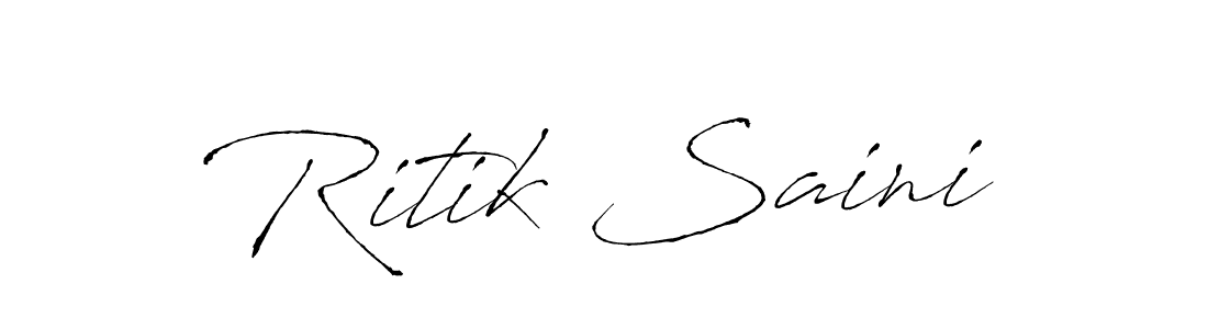 Ritik Saini stylish signature style. Best Handwritten Sign (Antro_Vectra) for my name. Handwritten Signature Collection Ideas for my name Ritik Saini. Ritik Saini signature style 6 images and pictures png