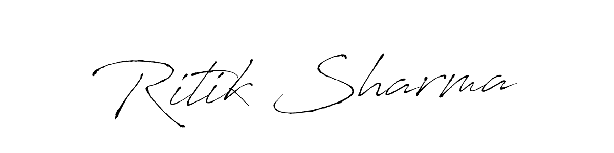 How to make Ritik Sharma signature? Antro_Vectra is a professional autograph style. Create handwritten signature for Ritik Sharma name. Ritik Sharma signature style 6 images and pictures png