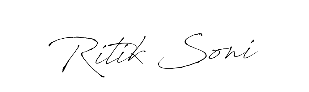 The best way (Antro_Vectra) to make a short signature is to pick only two or three words in your name. The name Ritik Soni include a total of six letters. For converting this name. Ritik Soni signature style 6 images and pictures png