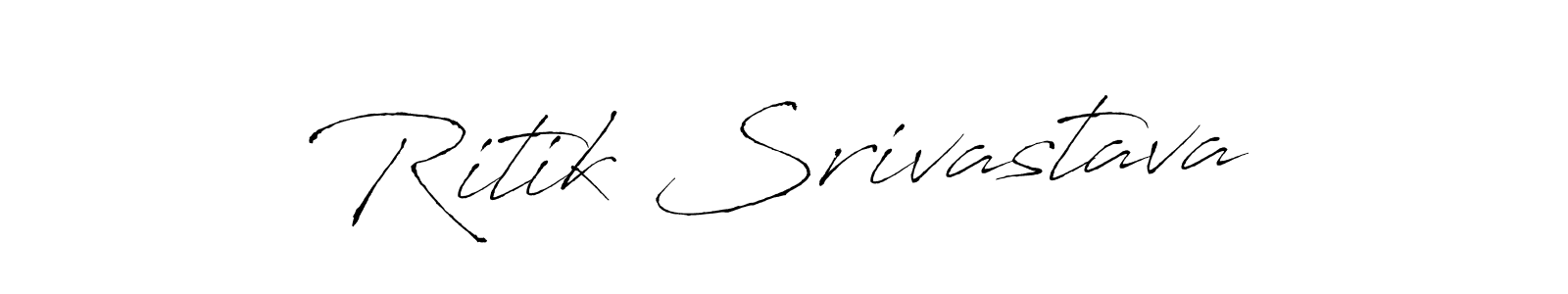 How to make Ritik Srivastava signature? Antro_Vectra is a professional autograph style. Create handwritten signature for Ritik Srivastava name. Ritik Srivastava signature style 6 images and pictures png