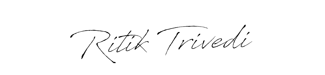 Similarly Antro_Vectra is the best handwritten signature design. Signature creator online .You can use it as an online autograph creator for name Ritik Trivedi. Ritik Trivedi signature style 6 images and pictures png