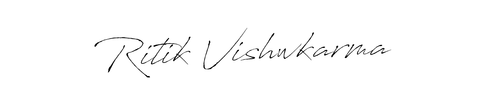 It looks lik you need a new signature style for name Ritik Vishwkarma. Design unique handwritten (Antro_Vectra) signature with our free signature maker in just a few clicks. Ritik Vishwkarma signature style 6 images and pictures png