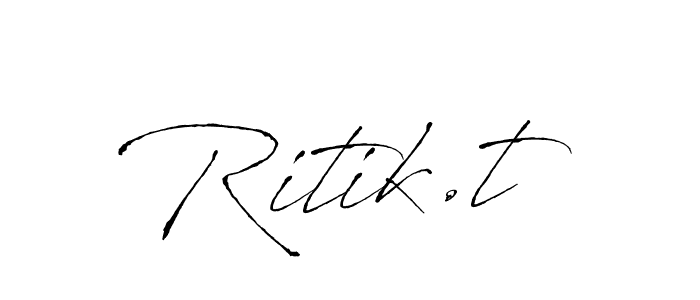 Make a beautiful signature design for name Ritik.t. With this signature (Antro_Vectra) style, you can create a handwritten signature for free. Ritik.t signature style 6 images and pictures png