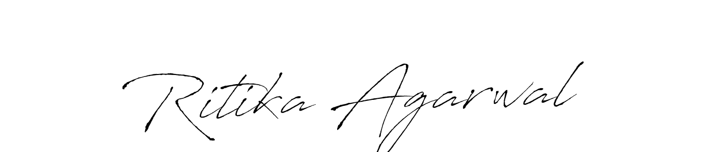 Make a beautiful signature design for name Ritika Agarwal. With this signature (Antro_Vectra) style, you can create a handwritten signature for free. Ritika Agarwal signature style 6 images and pictures png