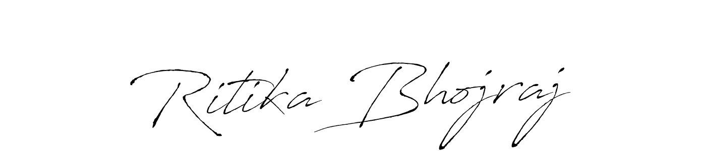 Make a beautiful signature design for name Ritika Bhojraj. With this signature (Antro_Vectra) style, you can create a handwritten signature for free. Ritika Bhojraj signature style 6 images and pictures png