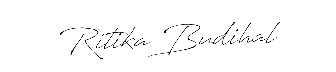 Create a beautiful signature design for name Ritika Budihal. With this signature (Antro_Vectra) fonts, you can make a handwritten signature for free. Ritika Budihal signature style 6 images and pictures png