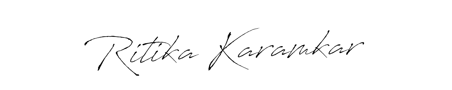 Also we have Ritika Karamkar name is the best signature style. Create professional handwritten signature collection using Antro_Vectra autograph style. Ritika Karamkar signature style 6 images and pictures png