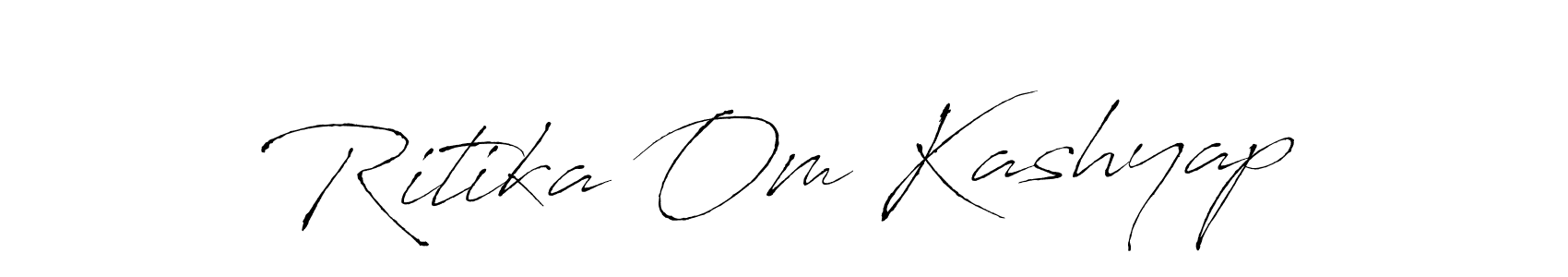 It looks lik you need a new signature style for name Ritika Om Kashyap. Design unique handwritten (Antro_Vectra) signature with our free signature maker in just a few clicks. Ritika Om Kashyap signature style 6 images and pictures png