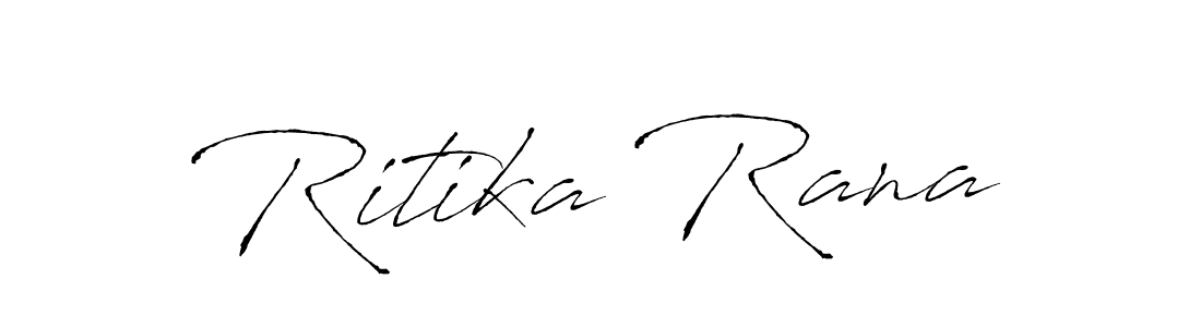 How to make Ritika Rana name signature. Use Antro_Vectra style for creating short signs online. This is the latest handwritten sign. Ritika Rana signature style 6 images and pictures png