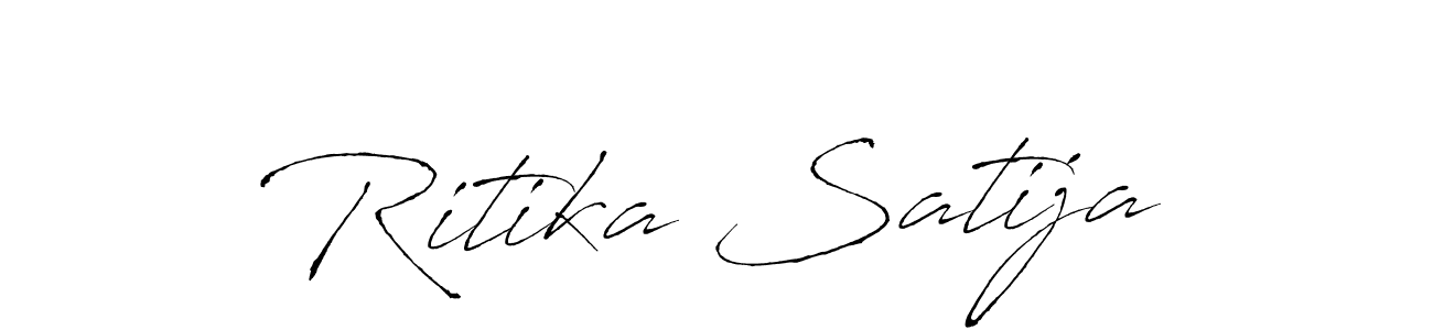Make a beautiful signature design for name Ritika Satija. With this signature (Antro_Vectra) style, you can create a handwritten signature for free. Ritika Satija signature style 6 images and pictures png