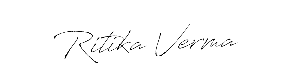 Design your own signature with our free online signature maker. With this signature software, you can create a handwritten (Antro_Vectra) signature for name Ritika Verma. Ritika Verma signature style 6 images and pictures png