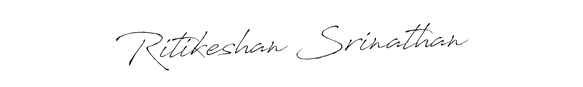Create a beautiful signature design for name Ritikeshan Srinathan. With this signature (Antro_Vectra) fonts, you can make a handwritten signature for free. Ritikeshan Srinathan signature style 6 images and pictures png