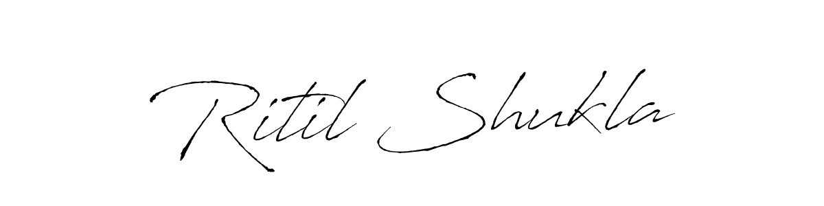 Antro_Vectra is a professional signature style that is perfect for those who want to add a touch of class to their signature. It is also a great choice for those who want to make their signature more unique. Get Ritil Shukla name to fancy signature for free. Ritil Shukla signature style 6 images and pictures png