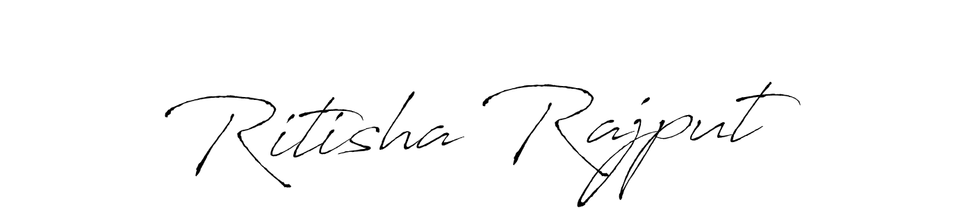 Create a beautiful signature design for name Ritisha Rajput. With this signature (Antro_Vectra) fonts, you can make a handwritten signature for free. Ritisha Rajput signature style 6 images and pictures png