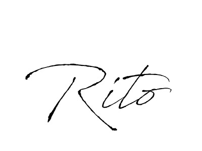 Make a beautiful signature design for name Rito. Use this online signature maker to create a handwritten signature for free. Rito signature style 6 images and pictures png
