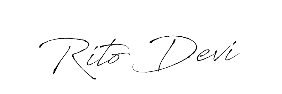 Design your own signature with our free online signature maker. With this signature software, you can create a handwritten (Antro_Vectra) signature for name Rito Devi. Rito Devi signature style 6 images and pictures png