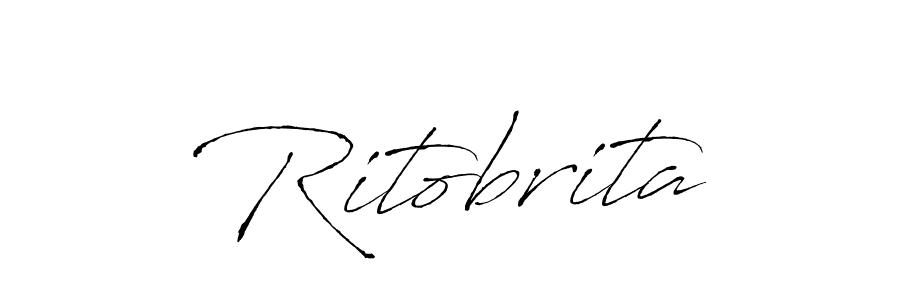 How to make Ritobrita name signature. Use Antro_Vectra style for creating short signs online. This is the latest handwritten sign. Ritobrita signature style 6 images and pictures png