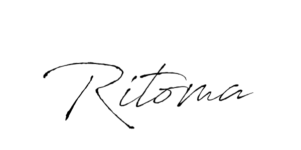 How to make Ritoma signature? Antro_Vectra is a professional autograph style. Create handwritten signature for Ritoma name. Ritoma signature style 6 images and pictures png