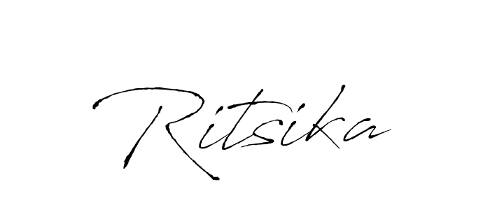 Create a beautiful signature design for name Ritsika. With this signature (Antro_Vectra) fonts, you can make a handwritten signature for free. Ritsika signature style 6 images and pictures png