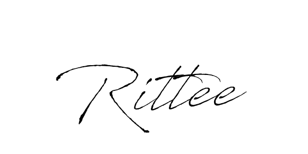 Use a signature maker to create a handwritten signature online. With this signature software, you can design (Antro_Vectra) your own signature for name Rittee. Rittee signature style 6 images and pictures png