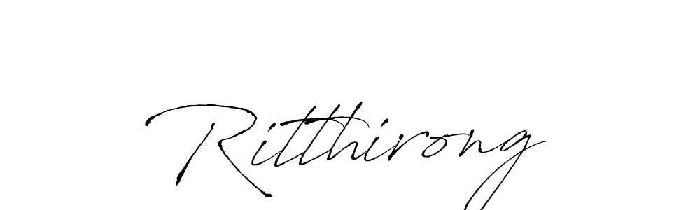 You should practise on your own different ways (Antro_Vectra) to write your name (Ritthirong) in signature. don't let someone else do it for you. Ritthirong signature style 6 images and pictures png