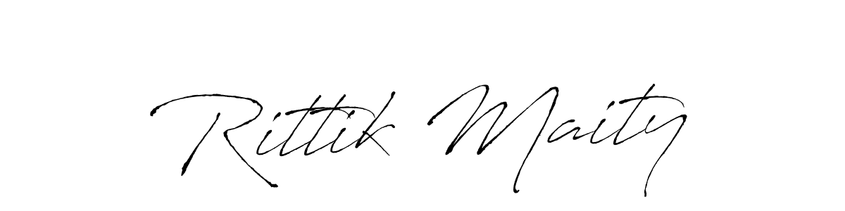 Antro_Vectra is a professional signature style that is perfect for those who want to add a touch of class to their signature. It is also a great choice for those who want to make their signature more unique. Get Rittik Maity name to fancy signature for free. Rittik Maity signature style 6 images and pictures png